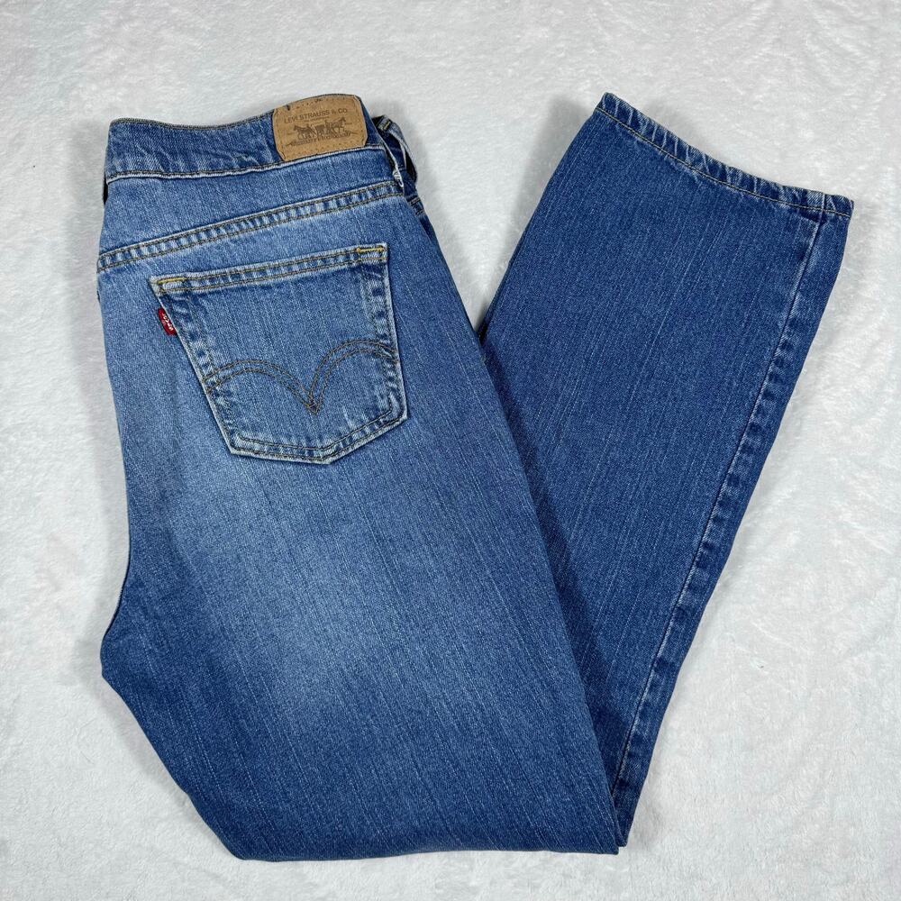 Levi's 505 Straight Leg Jeans Women's 10 Short Cotton Blue Denim Mid-Rise